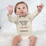 Personalized Pure Cotton Hand Picked For Earth Baby Bodysuit Kid T-shirt with Text New Baby Birth Announcement Gift for Newborn Boys Girls
