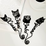 Personalized Cute Cat Dog Pet Face Bookmark with Name School Office Reading Stationary Supplies Birthday Gift for Pet Lover Bookworm