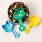 Gepersonaliseerd Schattig Kattenpoot Veelkleurig Voedsel Maatschepje met Naam Huisdierbenodigdheden Verjaardagsgeschenk voor Katteneigenaar