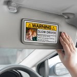 Personlig foto Slow Driver Vanntett advarselsklistremerke Bildekorasjonstilbehør Farsdagsgave til bileier