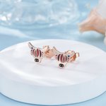 Personalised Birthstone Highland Cow Stud Earrings Dainty Jewellery Birthday Anniversary Gift for Women Highland Cow Lovers