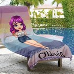 Personalizzato Personaggio dei cartoni animati Asciugatura rapida Asciugamano da spiaggia sovradimensionato con nome Vacanze estive Essenziali Festa in spiaggia Regalo di compleanno per le donne
