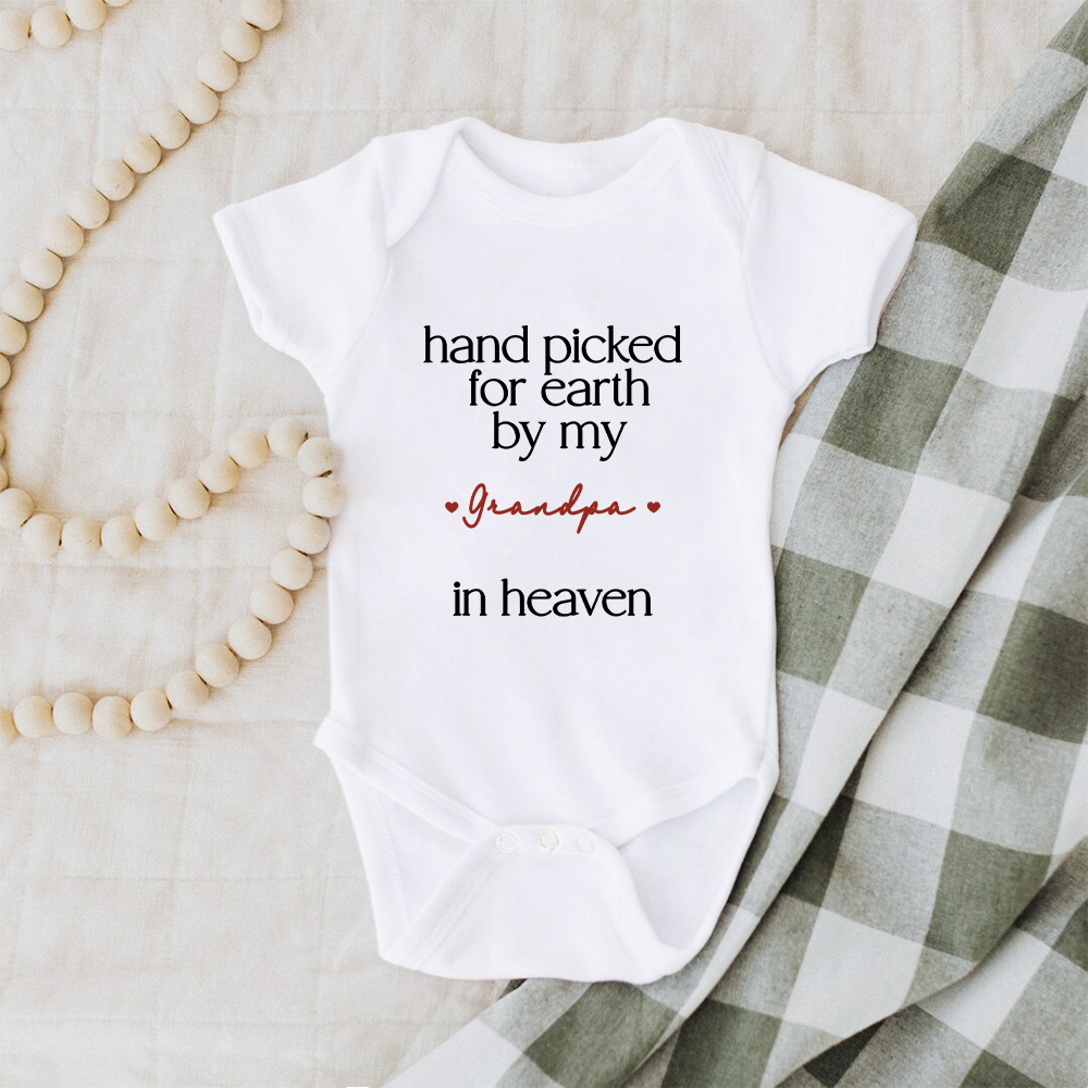 T-shirt personnalisé en coton pur cueilli à la main pour la Terre Bodysuit pour enfant avec texte Cadeau de naissance pour nouveau-né garçon fille