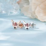 Personalised Birthstone Highland Cow Stud Earrings Dainty Jewellery Birthday Anniversary Gift for Women Highland Cow Lovers