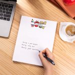 Personalisierte Bleistift Apfel Cartoon Charakter Notizblock mit Namen Briefpapier liefert Lehrer Tag Geschenk für Lehrer