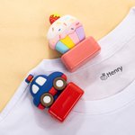 Gepersonaliseerd Schattig Meisje Jongen Auto Bal Dier Kinderkleding Zelfinktende Stempel met Naam Verjaardagscadeau voor Kinderen Mama
