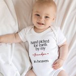 Personalized Pure Cotton Hand Picked For Earth Baby Bodysuit Kid T-shirt with Text New Baby Birth Announcement Gift for Newborn Boys Girls