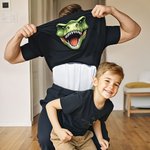 Personalised Ask Me About My Lucky Impression Funny Photo 100% Cotton T-shirt with Text Birthday Father's Day Holiday Gift for Dad Grandpa Friend