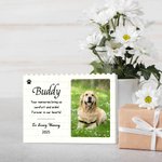 Personalised Cute Pet Paw Print Photo ABS Building Brick Puzzles with Name and Text Desk Decor Birthday Anniversary Memorial Gift for Pet Lovers
