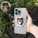 Personalized 3D Cartoon Dog Magnetic Phone Grip with Name Phone Accessory Birthday Anniversary Gift for Dog Mom Dad Pet Lovers