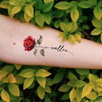 Personalised 1-3 Watercolour Birth Flower Waterproof Non-toxicity Temporary Tattoo Stickers with Name Holiday Gift for Besties Tattoo Lovers