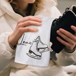 Personalized Skating Fast Drying Towel with Name Ice Skater Team Birthday Gift for Figure Skating Lovers