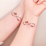 Personalized Waterproof Non-toxicity Birth Flower Infinity Symbol Temporary Tattoos with Names Party Favor Anniversary Wedding Gift for Family Friends