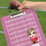 Personalized Cartoon Basketball Soccer Character Acrylic Clipboard with Name Birthday Appreciation Team Gift for Coach Team Member