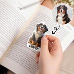 Personalised Cute 3D Cartoon Dog Magnetic Bookmark Clip with Name Reading Supplies Birthday Gift for Friends Pet Lovers Bookworms