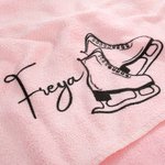 Personalized Skating Fast Drying Towel with Name Ice Skater Team Birthday Gift for Figure Skating Lovers