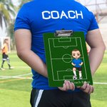 Personalized Cartoon Basketball Soccer Character Acrylic Clipboard with Name Birthday Appreciation Team Gift for Coach Team Member