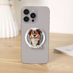 Personalized 3D Cartoon Dog Magnetic Phone Grip with Name Phone Accessory Birthday Anniversary Gift for Dog Mom Dad Pet Lovers