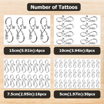 Personalized Line Birth Flower Infinity Symbol Waterproof Non-toxicity Temporary Tattoos with 2 Names Wedding Party Favor Gift for Couples Friends