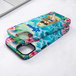 Personalized Flower Ocean Beach Vacation Cartoon Character Phone Case for iPhone or Samsung with Name Birthday Anniversary Gift for Women