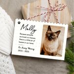 Personalised Cute Pet Paw Print Photo ABS Building Brick Puzzles with Name and Text Desk Decor Birthday Anniversary Memorial Gift for Pet Lovers