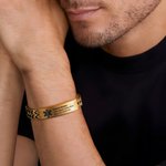 Personalised Men Medical Emergency ID Alert Bracelet with Text Gift for Epilepsy Diabetes Allergy Patients