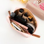 Henkilökohtainen sarjakuva morsiamen äiti suuri kapasiteetti Double-vetoketju Makeup Bag nimi Portable Travel Essentials häät lahja naisille