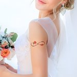Personalized Waterproof Non-toxicity Birth Flower Infinity Symbol Temporary Tattoos with Names Party Favor Anniversary Wedding Gift for Family Friends