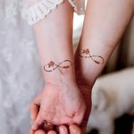 Personalized Waterproof Non-toxicity Birth Flower Infinity Symbol Temporary Tattoos with Names Party Favor Anniversary Wedding Gift for Family Friends