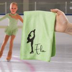 Personalized Skating Fast Drying Towel with Name Ice Skater Team Birthday Gift for Figure Skating Lovers