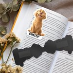 Personalised Cute 3D Cartoon Dog Magnetic Bookmark Clip with Name Reading Supplies Birthday Gift for Friends Pet Lovers Bookworms