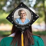 Personalized I Remembered Who Was Watching Graduation Cap Topper with Photo and Name Graduation Accessories Memorial Gift for Graduates