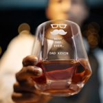 Verre à café Whiskey avec base en bois