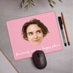 Tapis de souris multicolore antidérapant personnalisé avec texte Fournitures de bureau Accessoire de bureau Cadeau d'anniversaire pour les employés Famille Amis