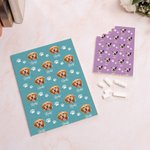 Personalized Cute Paw Print Dog Cat Pet Face Photo Multicolor Building Brick Puzzles with Name Home Decor Birthday Gift for Friends Family Pet Lovers