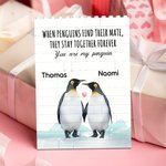 Personalized You Are My Penguin ABS Building Brick Puzzles with Names Room Decor Birthday Valentine's Day Anniversary Gift for Couple