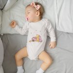 Personalized  Star Classic Winnie the Pooh 100% Cotton Baby Bib Bodysuit Blanket with Name and Date Coming Outfit Baby Shower Gift for Newborns