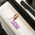 Personalisierte Schatten Monogramm Cartoon Travel Charakter wasserdicht Aufkleber Geburtstag Reise Geschenk für Frauen Männer Reisende