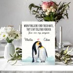 Personalized You Are My Penguin ABS Building Brick Puzzles with Names Room Decor Birthday Valentine's Day Anniversary Gift for Couple