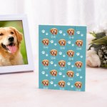 Personalized Cute Paw Print Dog Cat Pet Face Photo Multicolor Building Brick Puzzles with Name Home Decor Birthday Gift for Friends Family Pet Lovers