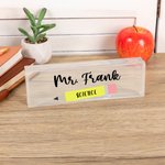 Personalised Pencil Acrylic Name Plate with Name and Text Office Supplies Desk Decor Teachers' Day Birthday Gift for Teacher Educator