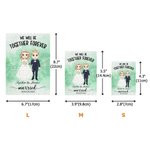 Personalized We Will Be Together Forever Cartoon Bride and Groom Building Brick Puzzles with Name and Date Wedding Anniversary Gift for Couple