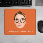 Tapis de souris multicolore antidérapant personnalisé avec texte Fournitures de bureau Accessoire de bureau Cadeau d'anniversaire pour les employés Famille Amis