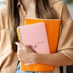 Henkilökohtainen Syntymä Kukka Viikoittainen suunnittelija Spiral A5 muistikirja nimellä Uusi vuosi Valmistuminen Syntymäpäivä Lahja perheelle Ystävät