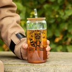 Personalisierte Give Me Foody Cute Raccoon 12 oz 16 oz 20 oz Glasbecher mit Deckel und Strohhalm Urlaub Geburtstag Geschenk für Freunde Familie Waschbär Liebhaber
