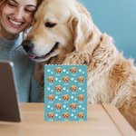 Personalized Cute Paw Print Dog Cat Pet Face Photo Multicolor Building Brick Puzzles with Name Home Decor Birthday Gift for Friends Family Pet Lovers