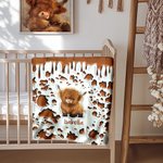 Personalized Cute Highland Cow Soft Throw Blanket Baby Swaddle Hat Set with Name Home Decor Anniversary Birthday Gift for Family Baby