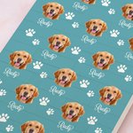 Personalized Cute Paw Print Dog Cat Pet Face Photo Multicolor Building Brick Puzzles with Name Home Decor Birthday Gift for Friends Family Pet Lovers