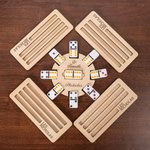 Jeu de Dominos en Bois Personnalisé avec Texte gravé Cadeau Anniversaire Soirée Jeux pour Famille Amis
