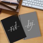 Personalized My Monogram Spiral A5 Journal Notebook with Name and Initial Festival Birthday Gift for Friends Family Colleagues
